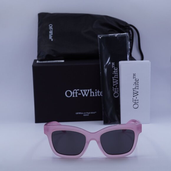 Off-White OERI143 LINCOLN 3007 Square Sunglasses – Pink/Dark Grey - Picture 3 of 10